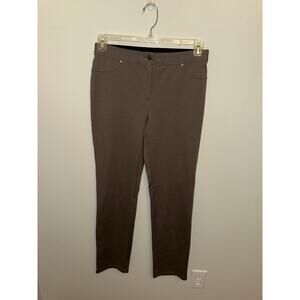 Chicos Women’s Brown Stretch Pull On Classic Pants Casual Career Size 0 Small